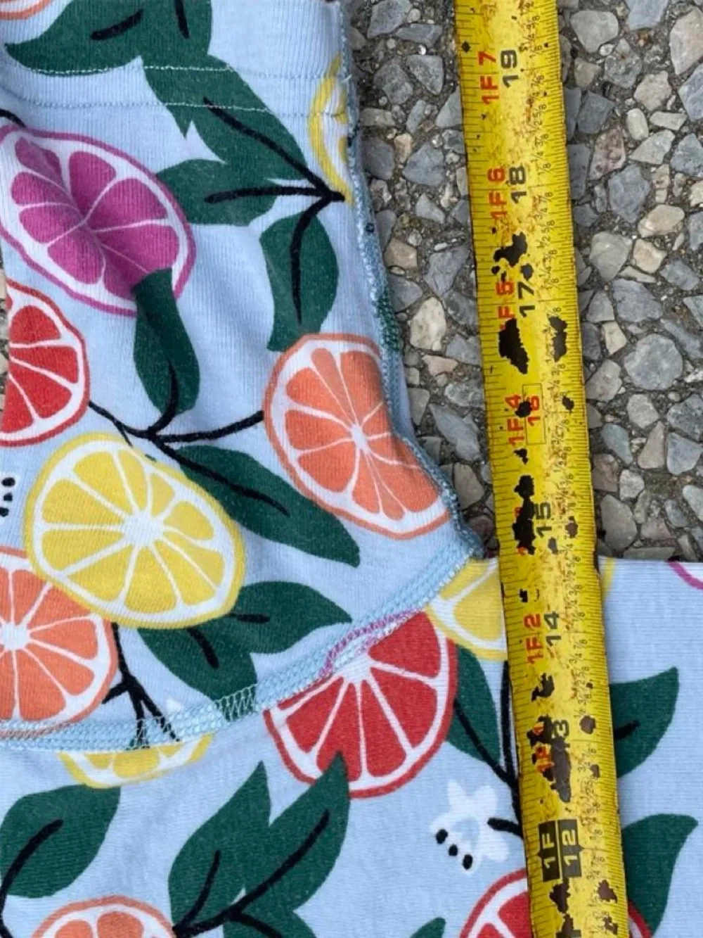 Hanna Andersson Light Blue Citrus Print Tee Kids PJ Tee